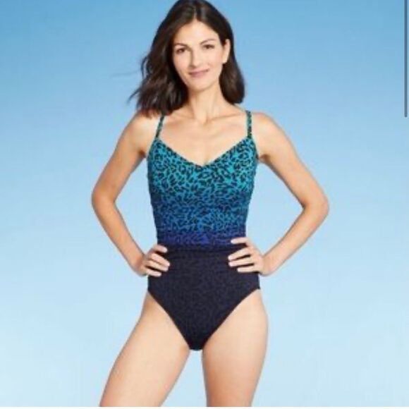 NWOT Aqua Green Swimsuit one piece size S - Picture 1 of 4